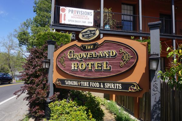 [Picture of Groveland Hotel sign]